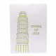 Handmade 3d Popup Card Italian Pisa Tower Birthday Travelling Holiday Honeymoon Wedding Anniversary Mother's Day Father's Day Graduation Art