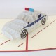 Handmade 3d Pop Up Card Police Car Birthday Father's Day Graduation Valentines Day Wedding Anniversary Papercraft Laser Cut Origami Kirigami