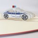 Handmade 3d Pop Up Card Police Car Birthday Father's Day Graduation Valentines Day Wedding Anniversary Papercraft Laser Cut Origami Kirigami