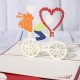 Handmade 3d Pop Up Card Puppy Love Cycling Bike Bicycle Romantic Sweet Dream Couple Birthday Wedding Anniversary Valentines Engagement Gift