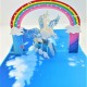 Handmade 3D Pop Up Card Unicorn Rainbow Happy Birthday,wedding Anniversary,valentine's Day,new Year,baby Birth Shower Greetings Celebrations Congratulations