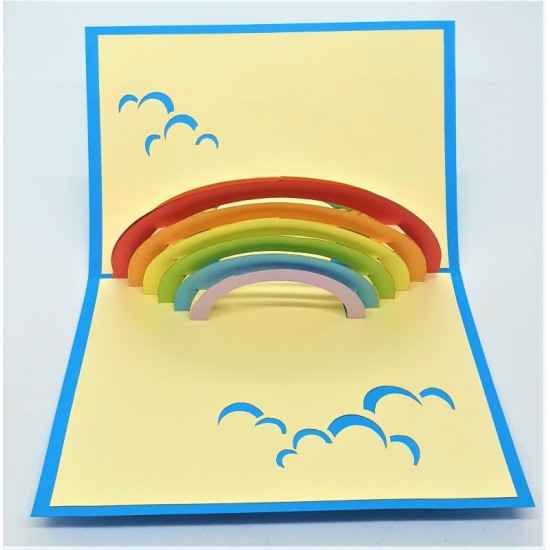 Handmade 3d Pop Up Card,rainbow,hope,nhs Thank You Card,happy Birthday Card,wedding Anniversary Card,sympathy Card,lgbtq,peace,father's Day Card