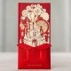 Laser Cut Gold Leaf Red Wedding Invitation,big Day Fairytale Castle Prince Princess Groom Bride King Queen Firework Balloon Ferris Wheel Art