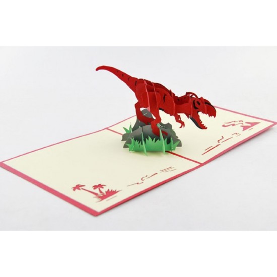 Handmade 3d Pop Up Birthday Card Jurassic Dinosaur Baby Birth Wedding Anniversary Valentines Father's Day Mother's Day Thank You Halloween