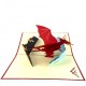 Handmade 3d Pop Up Card Red Dragon Birthday Wedding Anniversary Father's Day Valentine's Day Outdoor Adventures St George