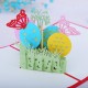 Handmade 3d Pop Up Easter Card Vintage Country Butterfly Egg Festival Laser Cut Papercraft Origami Gift Friendship Love Family Housewarming