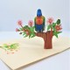 Handmade 3D Pop Up Card Parrot Bird Happy Birthday,wedding Anniversary,mother's Day,father's Day,moving,leaving,valentine's Day