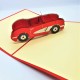 Handmade 3d Pop Up Card Red Sport Vintage Convertible Car,happy Birthday,father's Day,graduation,pass Driving Test,leaving,moving,boyfriend