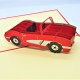 Handmade 3d Pop Up Card Red Sport Vintage Convertible Car,happy Birthday,father's Day,graduation,pass Driving Test,leaving,moving,boyfriend