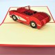 Handmade 3d Pop Up Card Red Sport Vintage Convertible Car,happy Birthday,father's Day,graduation,pass Driving Test,leaving,moving,boyfriend