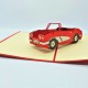 Handmade 3d Pop Up Card Red Sport Vintage Convertible Car,happy Birthday,father's Day,graduation,pass Driving Test,leaving,moving,boyfriend