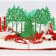 Handmade 3d Pop Up Greeting Card Christmas Xmas Eve Silent Night Santa Claus Sled Gift Reindeer Snowman Evergreen Conifer Tree Polar Bear Papercraft Gift