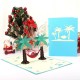 Handmade 3d Pop Up Christmas Xmas Greeting Card Santa Claus Summer Vacation Holiday Coconut Palm Tree Hammock Bed Tropical Merry Christmas