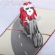 Christmas 3d Greeting Card, 3d Pop Up Popup Xmas Santa Claus Bike Cards Handmade Papercraft Motorbike Sessional Cards Father Christmas