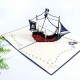 Handmade 3D Pop Up Card Galleon Pirate Ship Blank card birthday Valentine's day Father's day Anniversary Leaving Friendship 