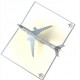 Handmade 3d Pop Up Birthday Card,silver Airplane,christmas,valentines,father's Day,graduation,wedding Anniversary Card