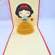 Handmade 3d Pop Up Birthday Card Snow White Fairytale Princess Love Baby Birth Bridal Shower Wedding Anniversary Valentines Halloween Mother's Day Proposal Tea Party Invitation