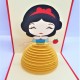 Handmade 3d Pop Up Birthday Card Snow White Fairytale Princess Love Baby Birth Bridal Shower Wedding Anniversary Valentines Halloween Mother's Day Proposal Tea Party Invitation