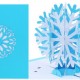 Handmade 3D Pop Up Christmas Card Blue White Snowflakes Greeting Card, Blank Card, Natural Pure Snow, Table Ornament,home Decoration,cottage