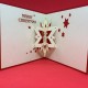 Handmade 3D Pop Up Christmas Xmas Card 12cm X12cm Merry Christmas Snowman Star David Papercraft Origami Kirigami Greeting Gift Friendship Love Family