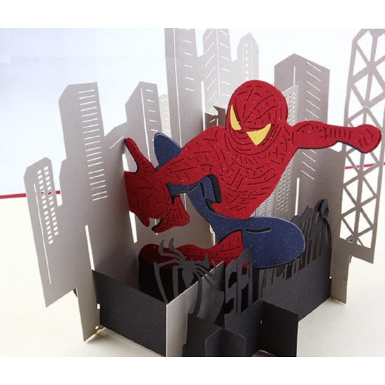 Handmade 3d Pop Up Popup Card Spider Man Hollywood Movie Film Hero Birthday Father's Day Wedding Anniversary Mother's Day Easter School Enrolment Graduation Him Her Friend Family