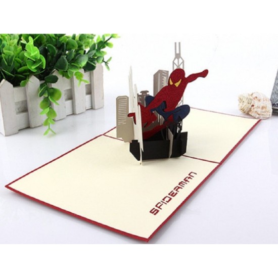 Handmade 3d Pop Up Popup Card Spider Man Hollywood Movie Film Hero Birthday Father's Day Wedding Anniversary Mother's Day Easter School Enrolment Graduation Him Her Friend Family