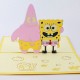 Handmade 3d Pop Up Birthday Card Spongebob Squarepants Patrick Star Animated Tv Cartoon Comic Kid Child Gift Wedding Anniversary,valentines