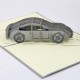 Handmade 3d Pop Up Card Prestige Grey Sport Car, New Car, Pass Driving Test, Christmas, New Year Party Invitation, Wedding Anniversary, Valentines Day, Father's Day, Mother' Day, Graduation, Retirement Greeting Card