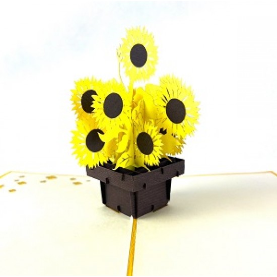 Handmade 3D Pop Up Card Sunflower Happy Birthday,wedding Annversary,new Home,housewarming,graduation,thank You,valentine's Day,thank You,blank Greetings