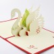 Handmade 3d Pop Up Popup Card Swan Princess Valentines Birthday New Baby Girl Birth Party Mother's Day Wedding Invitation Anniversary Her