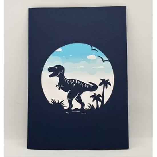 Handmade 3d Pop Up Card Jurassic T-rex Dinosaur Birthday,wedding Anniversary,valentine's Day,graduation,baby Shower,birth,celebration Greetings