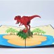 Handmade 3d Pop Up Card Jurassic T-rex Dinosaur Birthday,wedding Anniversary,valentine's Day,graduation,baby Shower,birth,celebration Greetings