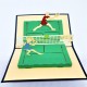 Handmade 3D Pop Up Card Play Tennis Court Birthday Wedding Anniversary Valentine's Day Father's Day Mother's Day Wimbledon Sport