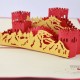 Handmade 3d Pop Up Card Birthday Great Wall Valentines Wedding Anniversary Holiday Housewarming Mountains Castle Army Antique Party New Home