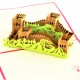 Handmade 3d Popup Pop Up Papercraft The Great Wall Birthday Card Xmas Christmas Card Greeting Card Brick Mountains Castle Qin Dynasty Terracotta Army Antique.