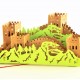 Handmade 3d Popup Pop Up Papercraft The Great Wall Birthday Card Xmas Christmas Card Greeting Card Brick Mountains Castle Qin Dynasty Terracotta Army Antique.