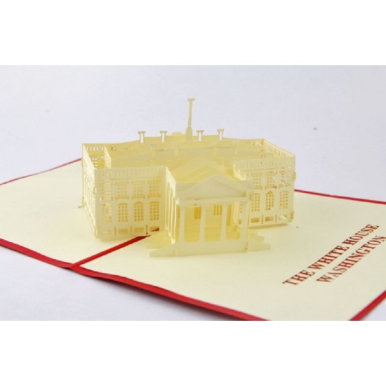 Handmade 3d Pop Up Popup Greeting Card The White House Birthday Wedding Anniversary Christmas Valentines Mother's Day Father's Day Thanksgiving Halloween Engagement Card Gift