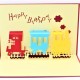 Handmade 3d Pop Up Card Child Birthday Card Kid Birthday Card Vintage Stream Train Paper Laser Cut Origami Papercraft Card