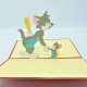 Handmade 3D pop up card Tom and Jerry birthday Valentine's day wedding anniversary father's day mother's day new baby birth engagement