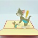 Handmade 3D pop up card Tom and Jerry birthday Valentine's day wedding anniversary father's day mother's day new baby birth engagement