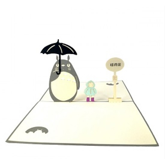 Handmade 3d Pop Up Birthday Card Totoro My Neighbor Japanese Comic Cartoon Film Movie Fairy Tale Child Book Wedding Anniversary Valentines