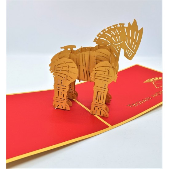 Handmade 3d Pop Up Card,birthday Card,anniversary Card,greeting Card,trojan Horse Moving Leaving Card,congratulations Card,celebration Cards,new Job Card,pass Exam