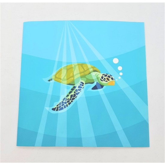 Handmade 3D Pop Up Card Turtle Sea Life Happy Birthday,wedding Anniversary,valentine's Day,father's Day,mother's Day,outdoor Invitations,greetings