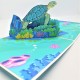 Handmade 3D Pop Up Card Turtle Sea Life Happy Birthday,wedding Anniversary,valentine's Day,father's Day,mother's Day,outdoor Invitations,greetings