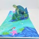 Handmade 3D Pop Up Card Turtle Sea Life Happy Birthday,wedding Anniversary,valentine's Day,father's Day,mother's Day,outdoor Invitations,greetings