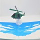 Handmade 3d Pop Up Card Helicopter Military Happy Birthday,wedding Anniversary,valentine's Day,pass Pilot Exam,air Force,graduation,father's Day,greetings