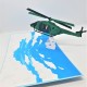 Handmade 3d Pop Up Card Helicopter Military Happy Birthday,wedding Anniversary,valentine's Day,pass Pilot Exam,air Force,graduation,father's Day,greetings