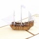 Handmade 3d Pop Up Birthday Card Galleon Boat Ship Father's Day Wedding Anniversary Mother's Day Graduation Leaving Moving Party Invitation