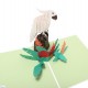 Handmade 3d Pop Up Greeting Card White Parrot Tropical Birthday Valentines Day Wedding Anniversary Father's Day Mother's Day Papercraft Gift