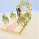 Handmade 3d Pop Up Wedding Card Wedding Gift Invitation Bride Groom Best Man Maid Of Honor Big Day Outdoor Garden Rose Flower Arch Love Kiss